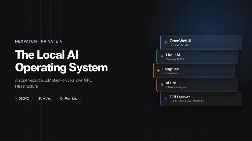 The local AI operating system: an open-source LLM stack of OpenWebUI, LiteLLM, Langfuse and vLLM on your own GPU infrastructure